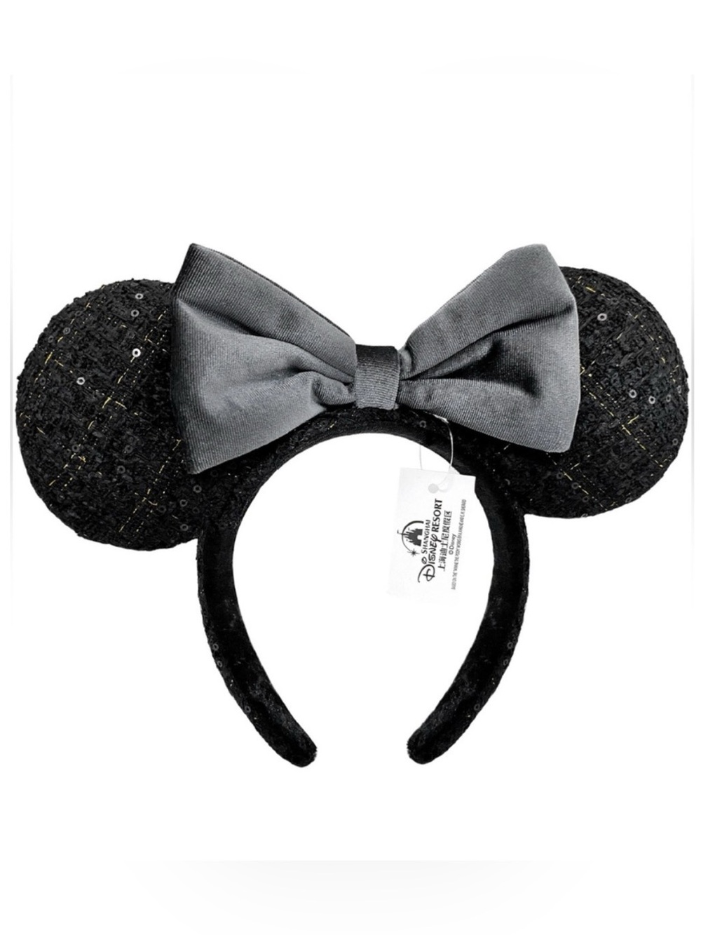 NWT DISNEY PARKS Japan Tokyo Disney Resort Black Bow Mickey Minnie Ears Headband